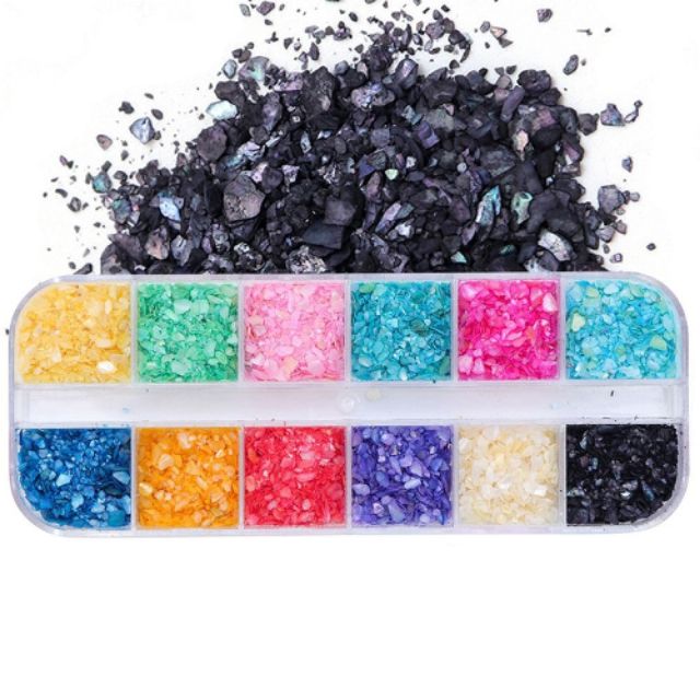 Bột xà cừ 12 màu trang trí resin - trường thịnh sài gòn
