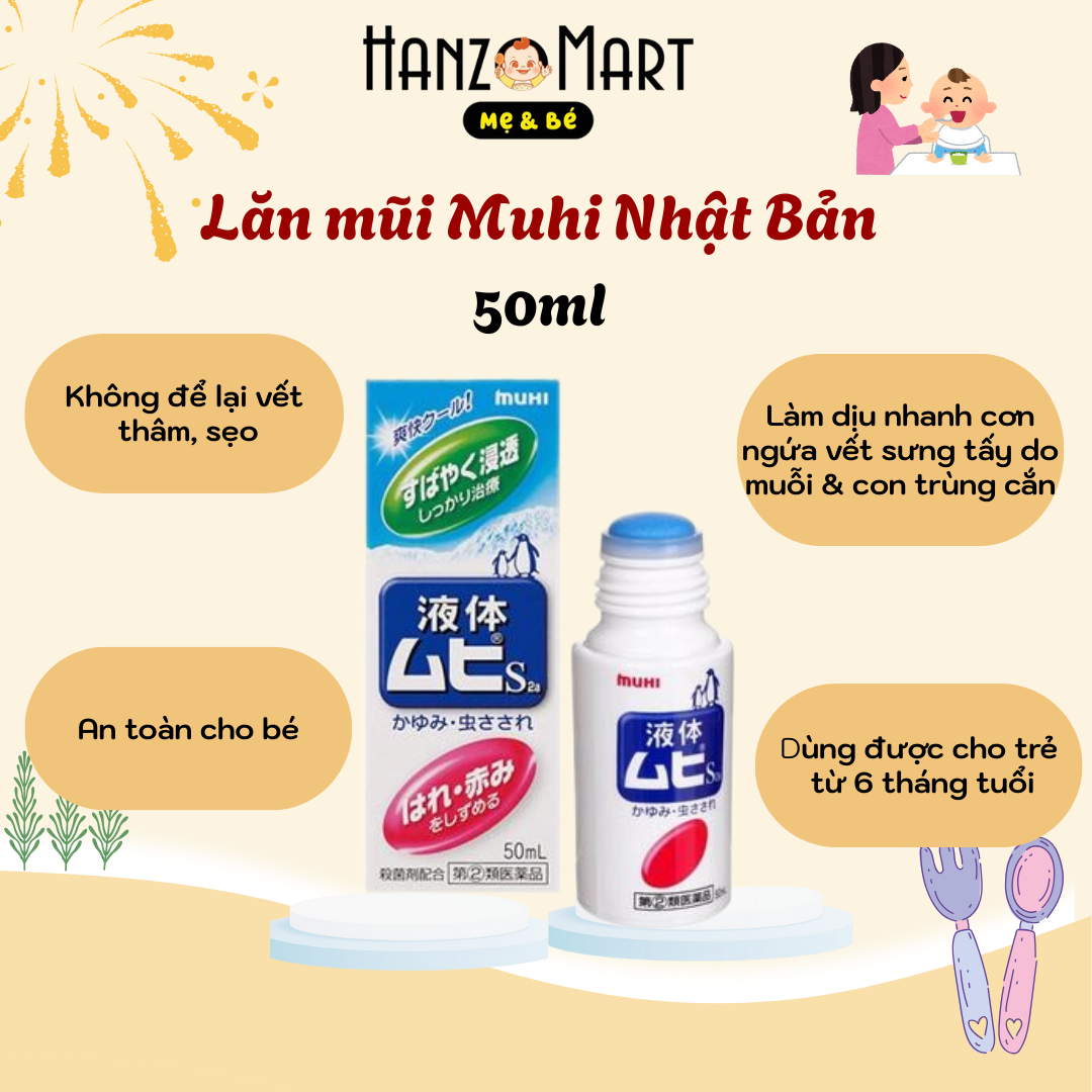 [6M+] Lăn Muỗi Và Côn Trùng Cắn Muhi