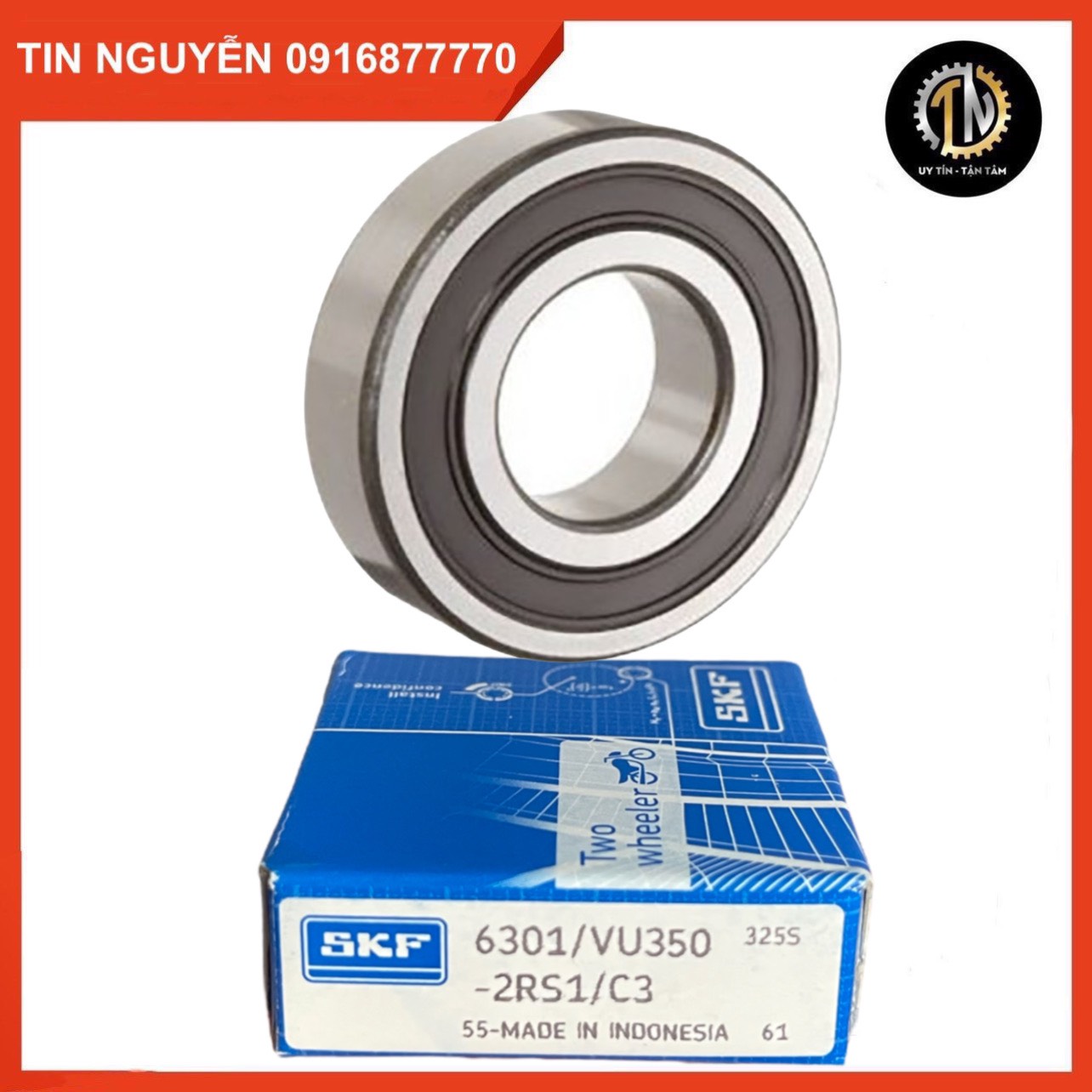 Bạc đạn skf 6301 - 2rs1/c3 cho bánh sau xe exciter 135, winner, sonic, bánh trước raider, satria - 1 cái