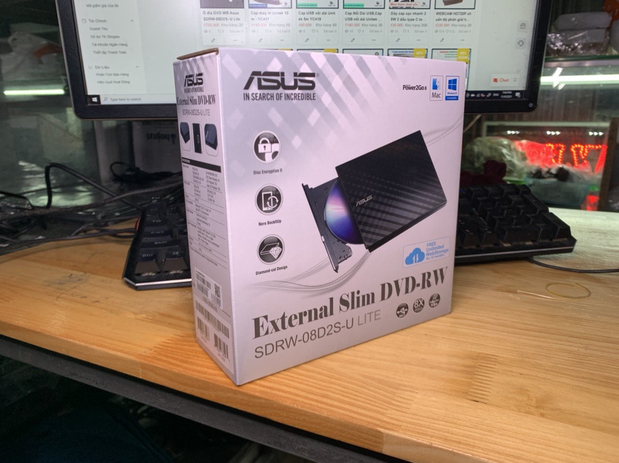 Ổ đĩa DVD WR Asus SDRW-08D2S- U Lite