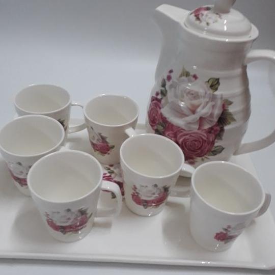 Bộ ấm chén uống trà khay cao 22