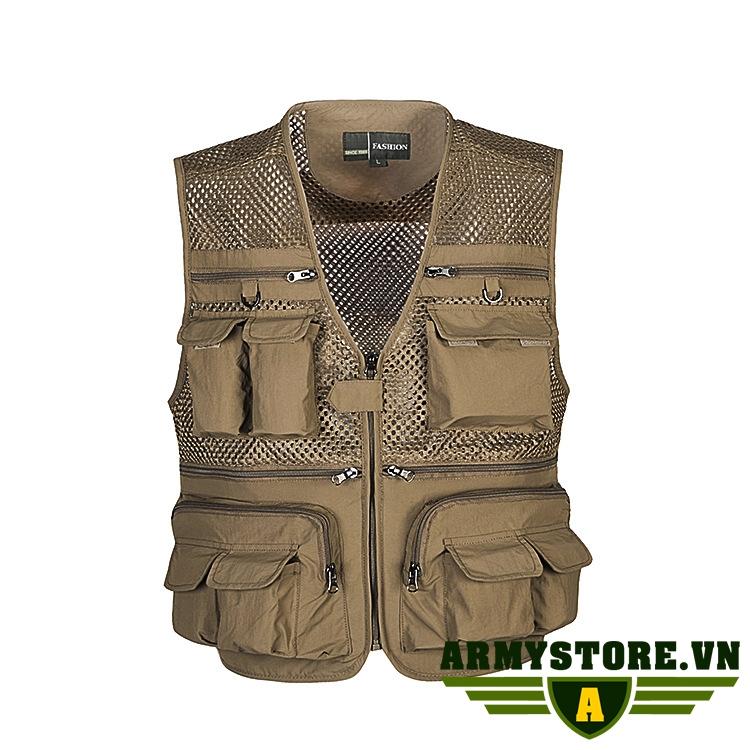 [HCM]Áo ghi lê nam Áo Gile Lưới Áo Gile lính Áo Khoác ghi lê Lính áo ghi lê phóng viên