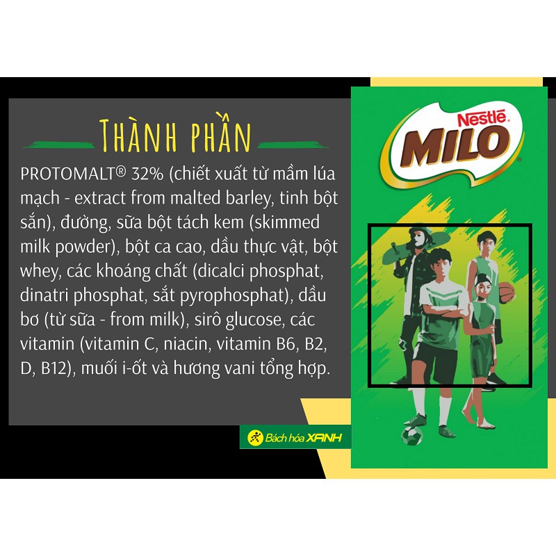 Thức uống lúa mạch Nestlé® Milo® nguyên chất 400g (hũ nhựa) Tiện Dụng
