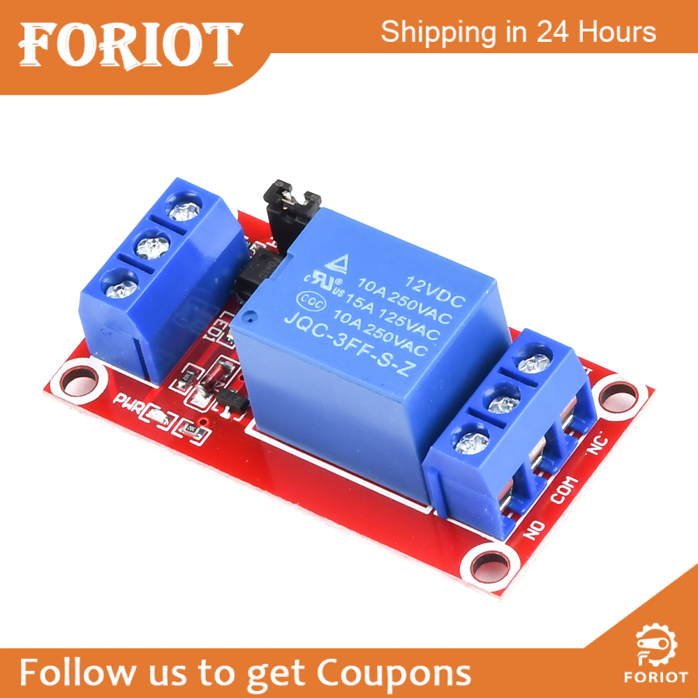 Foriot 12V1 channel optocoupler isolation high and low level trigger module