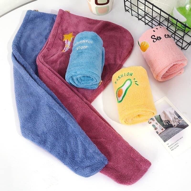Khăn Quấn Đầu Ủ Tóc Siêu Thấm Hút - Lau Khô Tóc