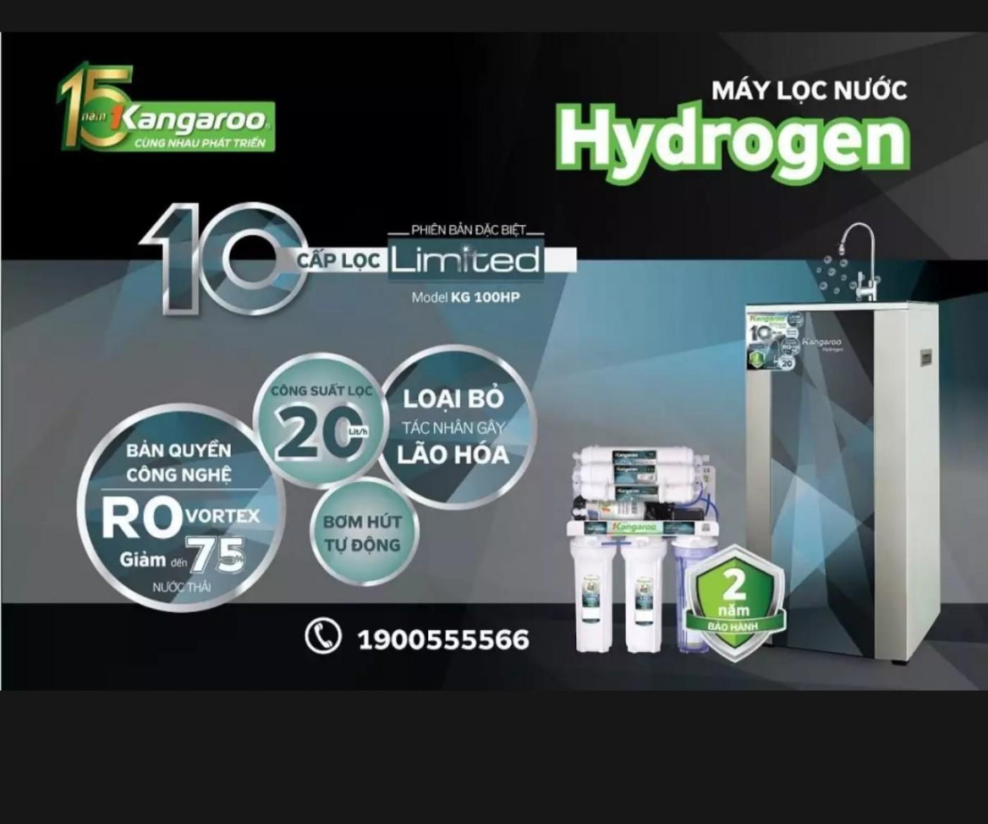 [HCM][Trả góp 0%]Máy lọc nước Kangaroo Hydrogen  KG100HP