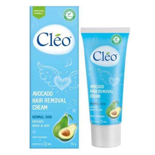 Kem bơ tẩy lông Cleo dành cho da thường 50g, giúp tẩy sạch lông nhanh chóng, an toàn, không đau và dễ sử dụng cao cấp