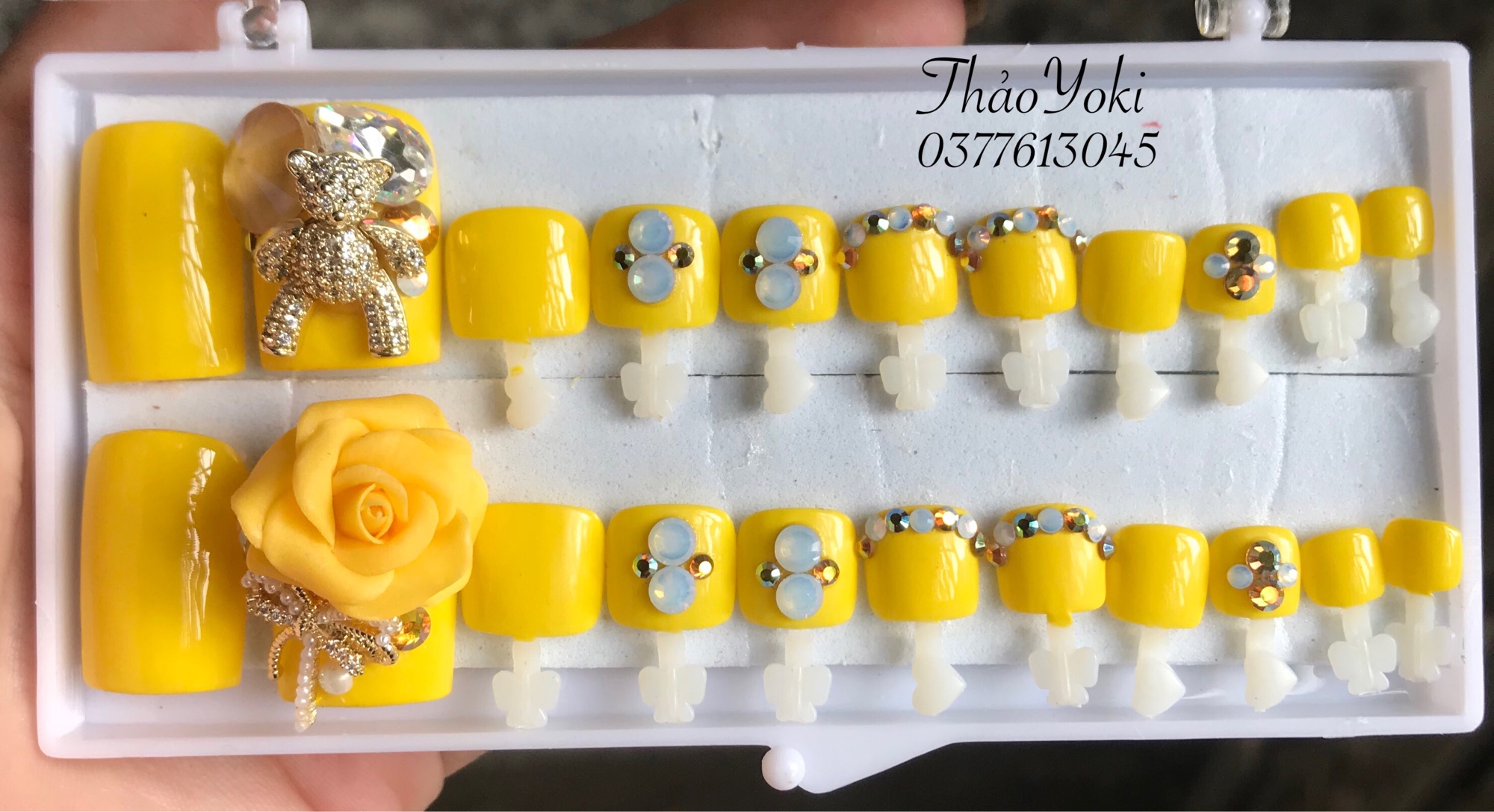 Móng chân thiết kế bộ 24móng tặng kèm keo