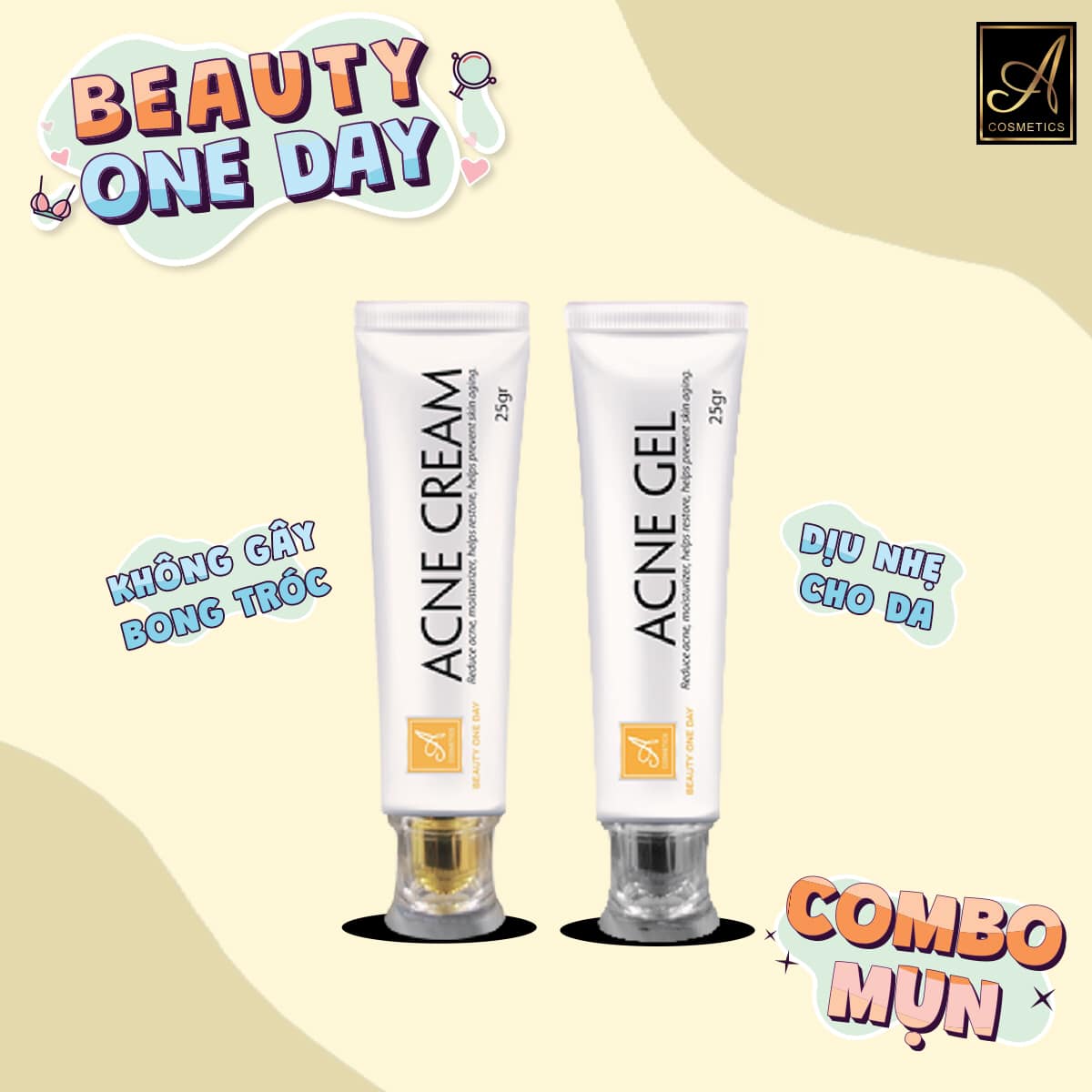 COMBO MỤN BEAUTY ONE DAY A COSMETICS