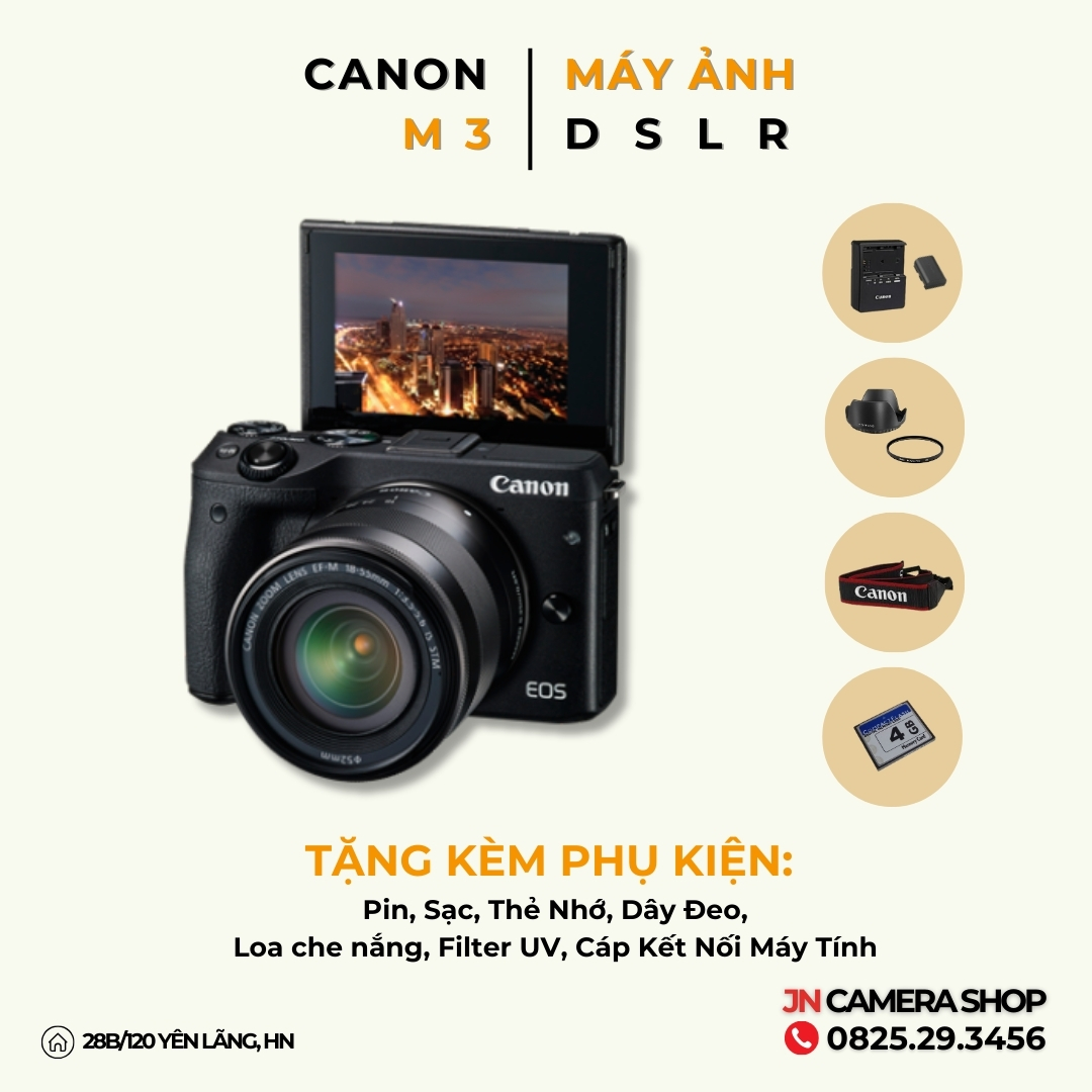 Bộ máy ảnh Canon EOS M3 Kit 18-55mm IS STM