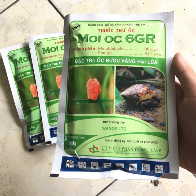 Thuốc Trừ Ốc MOI OC - Thuốc Diệt Ốc Sên Cho Cây Trồng gói 100gr