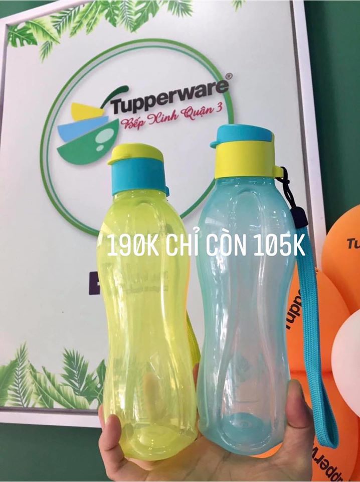 Tupperware-Bình nước Eco Bottle 500ml + Dây