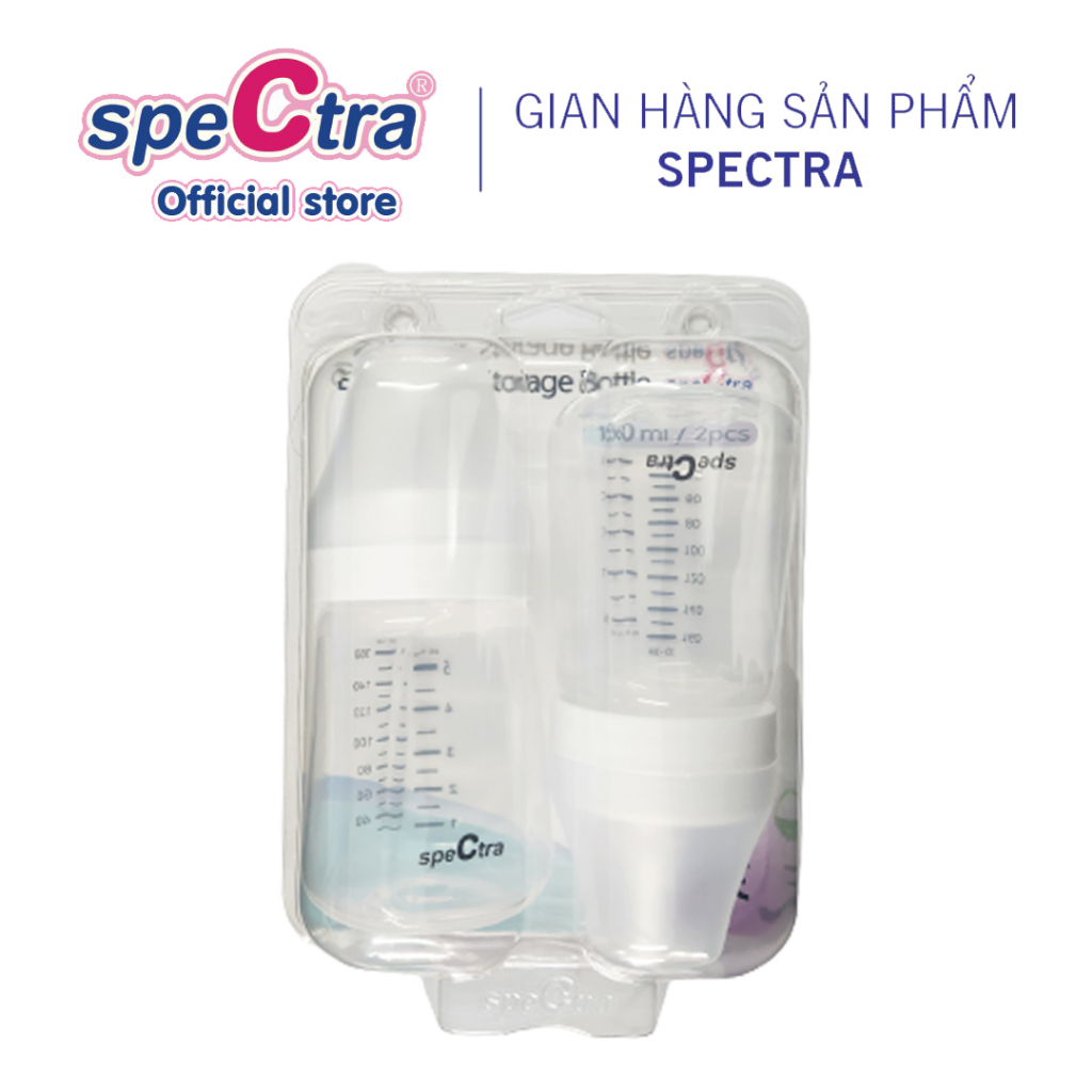 Bộ Hai Bình Cổ Rộng PP Spectra 160ml Chính hãng Hàn Quốc