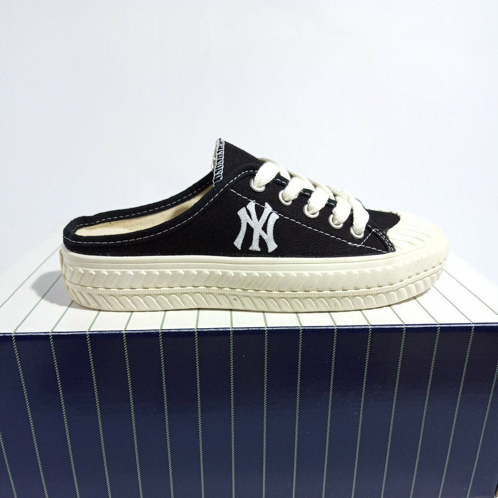 Giày Sục Nữ Sneaker MLB MULE NEW YORK YANKEES BLACK ( Full box)