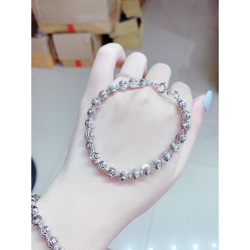 Lắc tay bi XI BẠCH KIM siêu sáng LBB26
