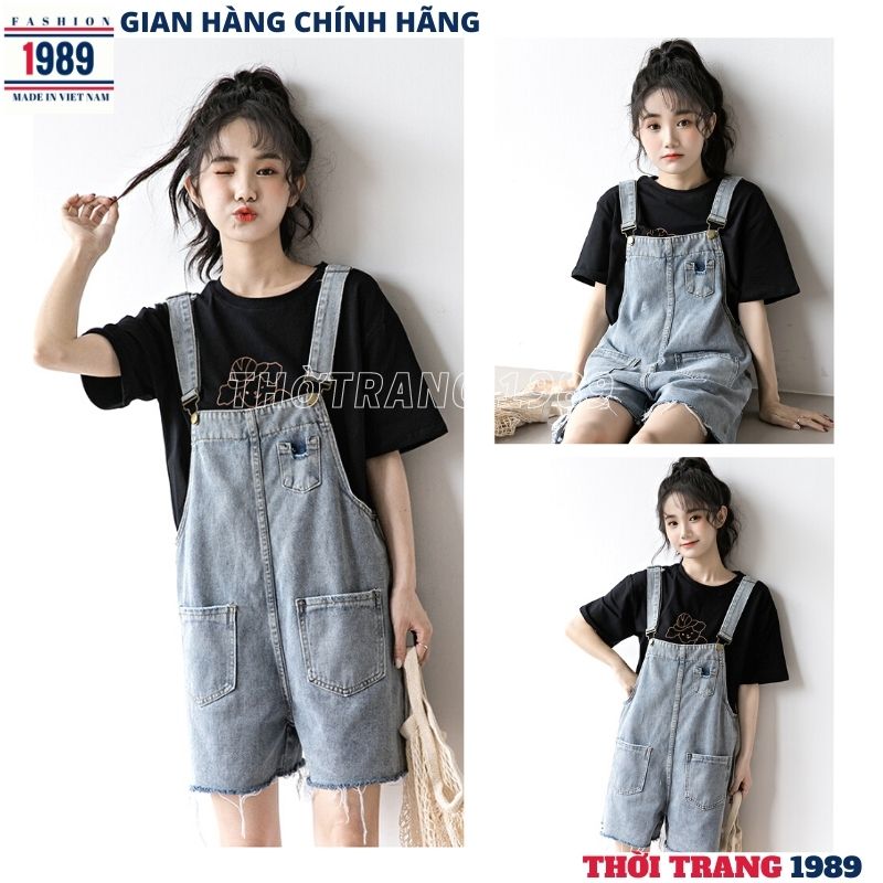 Quần Yếm short bò nư ,yếm bò ngắn ,yếm quần jeans bò nữ kiểu dáng hàn quốc , yếm bò katun ,yếm bò short , yếm jeans short NỮ ,yếm bò ngắn ,yếm ngắn yếm học sinh ,yếm kute dễ thương, QUẦN JEANS NỮ -THỜI TRANG 1989