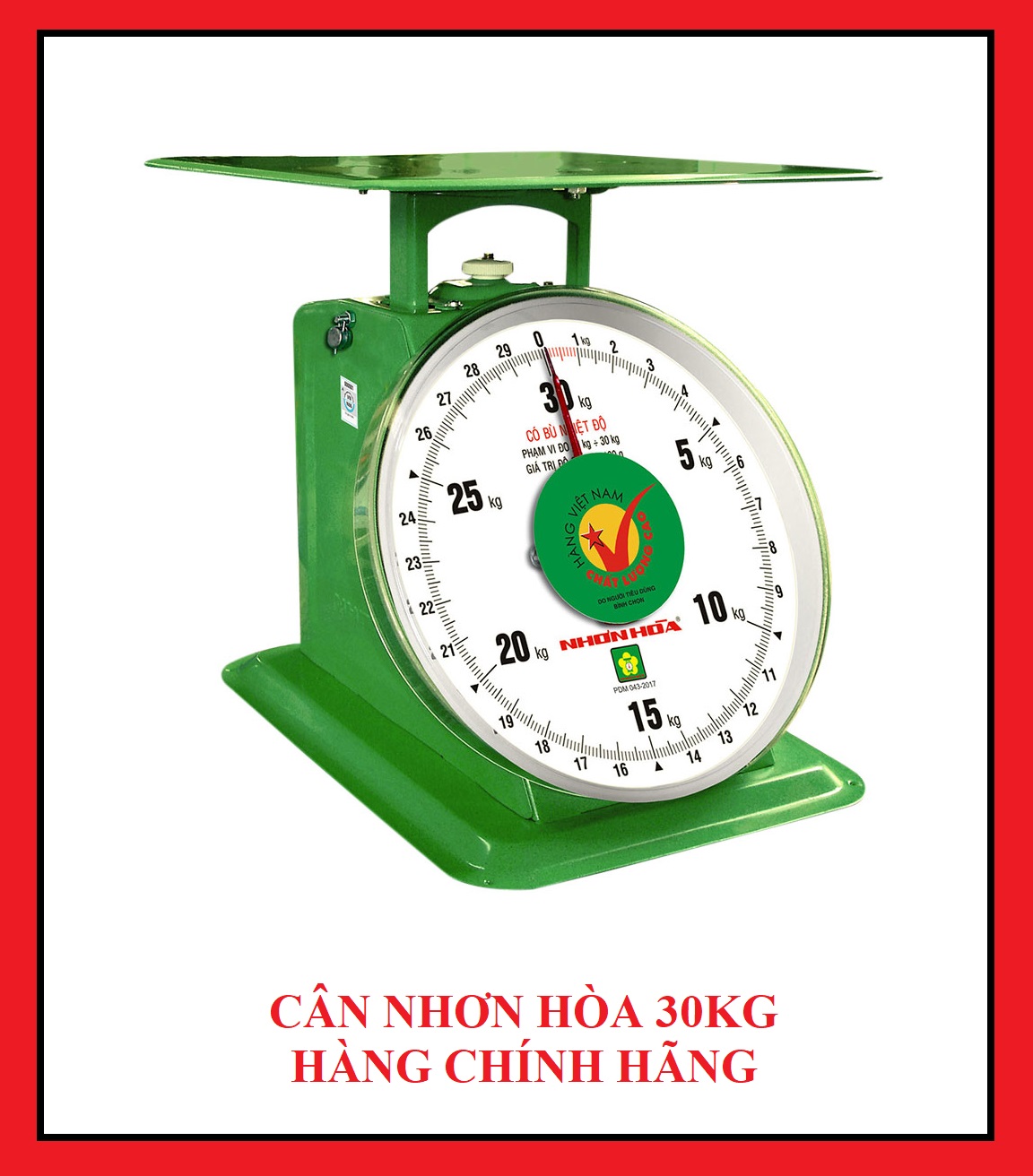 Cân 30kg - cân đồng hồ lò xo nhơn hòa nhs-30 - hàng chính hãng