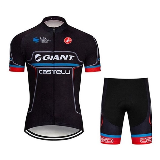 Quần áo ngắn đạp xe đội tuyển Giant đen chuyên nghiệp 2023