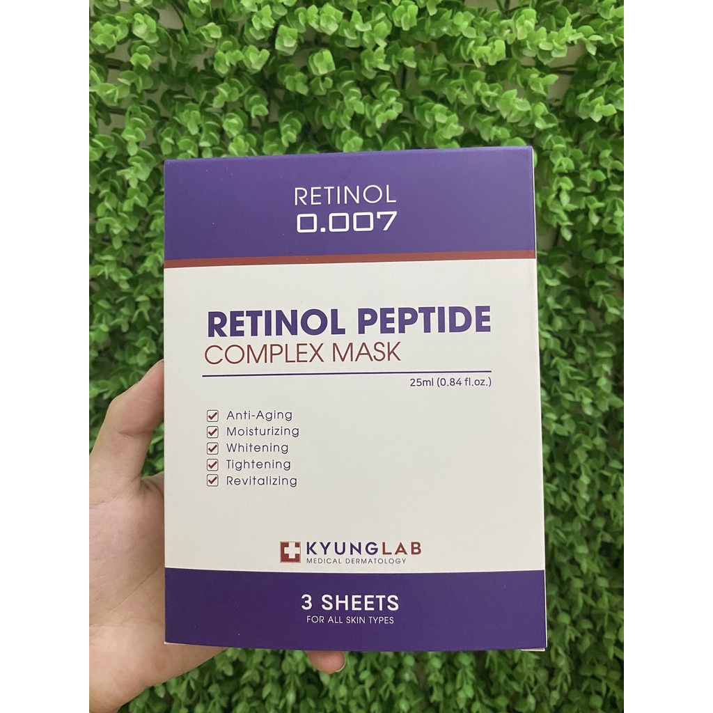 Mặt nạ ngừa lão hóa retinol 0.007 peptide complex mask