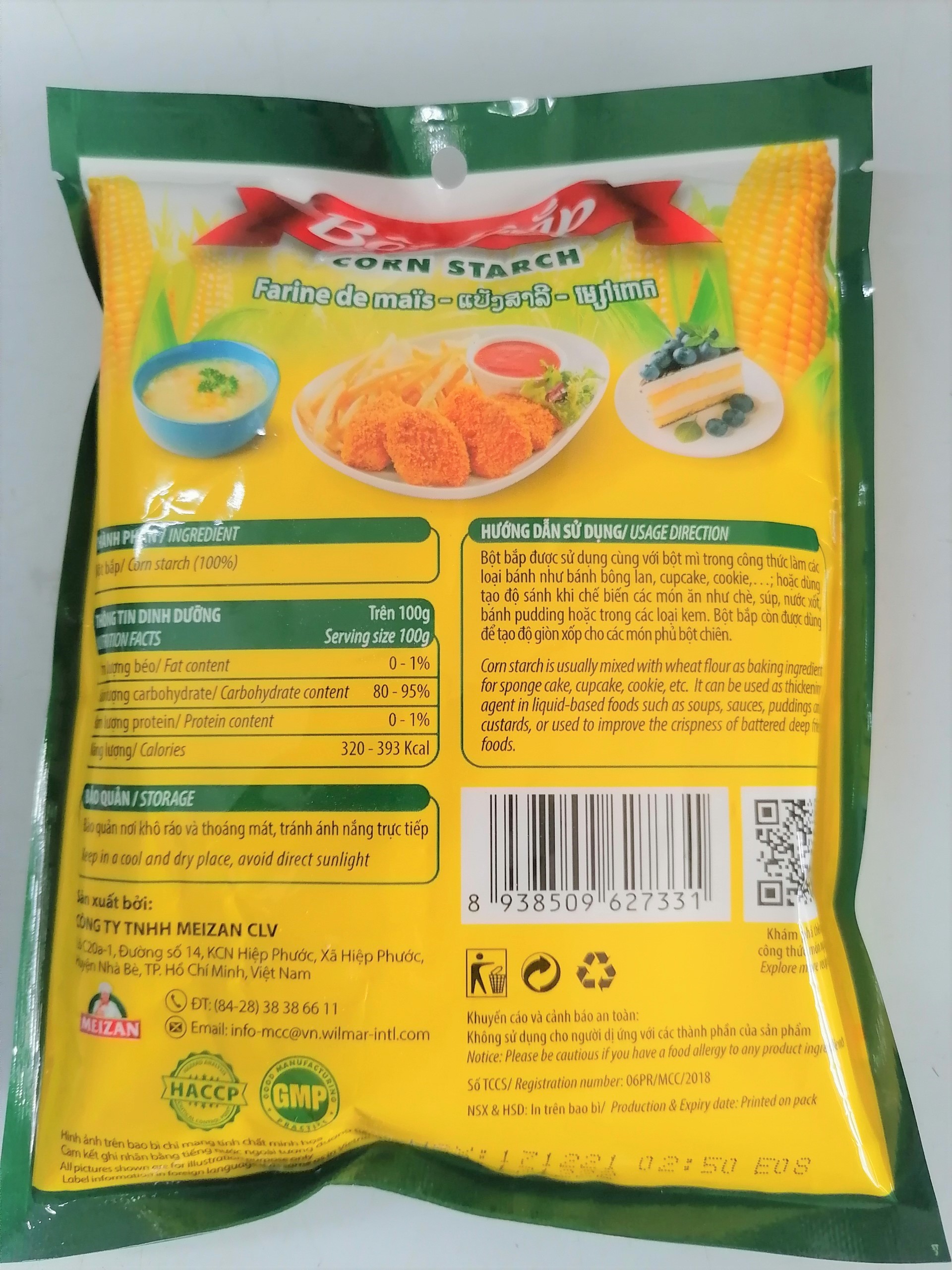 [Túi nhỏ 150g] BỘT BẮP (Bột ngô) [VN] MEIZAN Corn Starch (alc-hk)