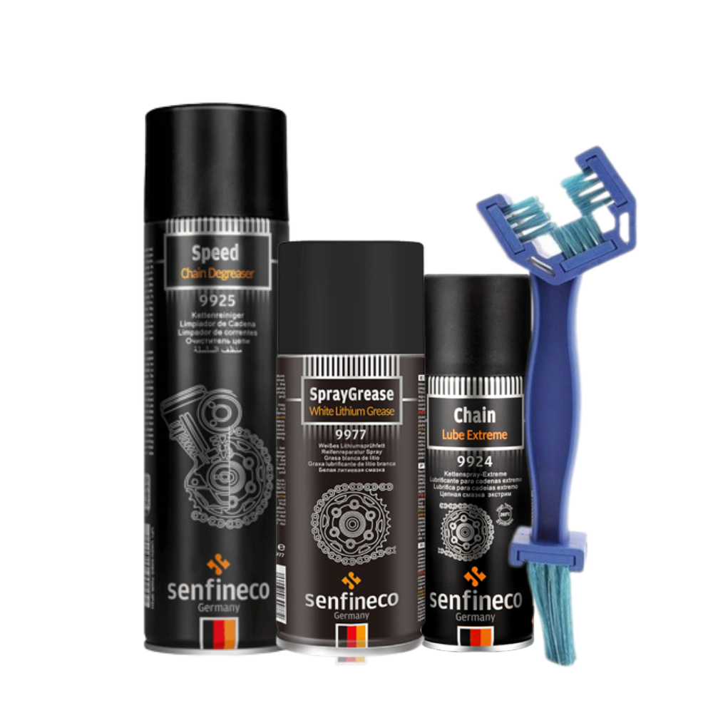 Combo Bảo Dưỡng Sên Senfineco, xịt vệ sinh sên, dưỡng sên, chăm sóc xe, có bàn chải vệ sinh sên, chọn nhiều phân loại hàng