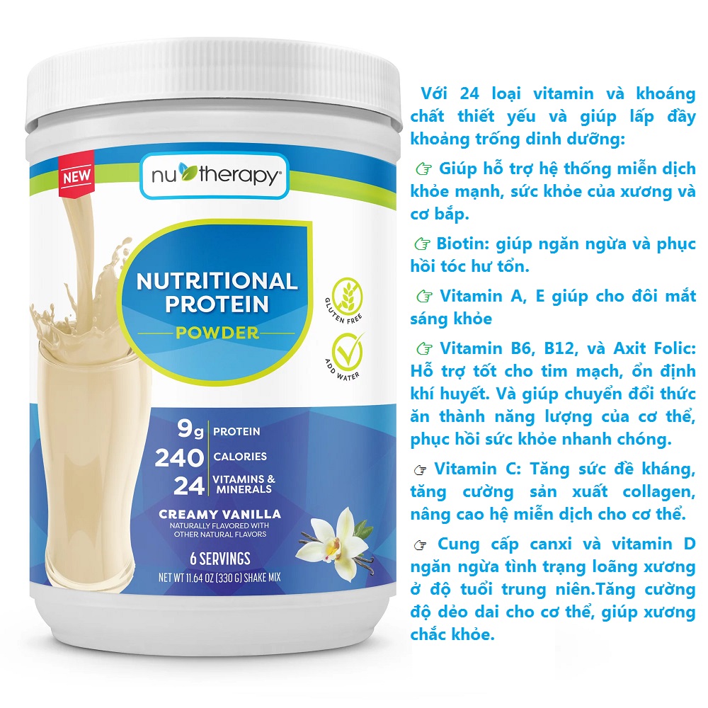 Bột NuTherapy® Nutritional Protein Powder 330g