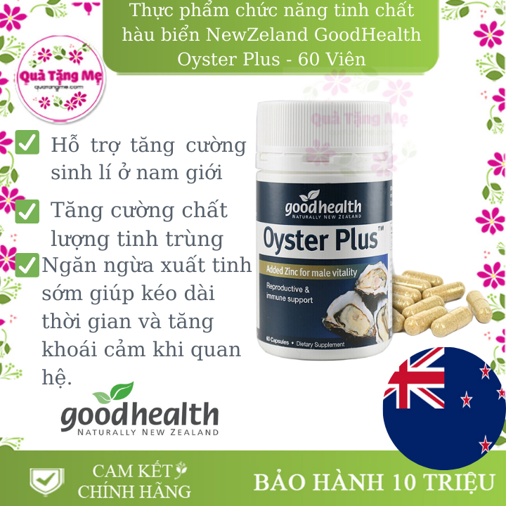 Thực phẩm chức năng tinh chất hàu biển NewZeland GoodHealth Oyster Plus