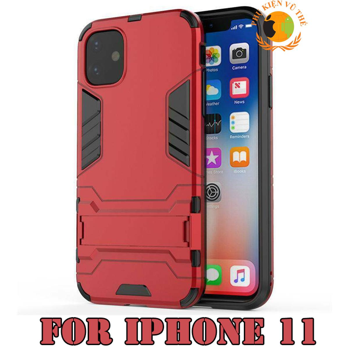 Ốp Lưng Chống Sốc Iron Man Cho Apple iPhone 11 Có Dựng Lưng