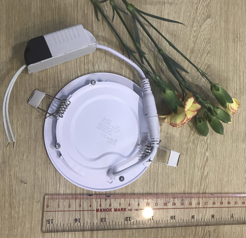 Đèn panel tròn âm trần siêu mỏng 6W Ánh sáng Trắng