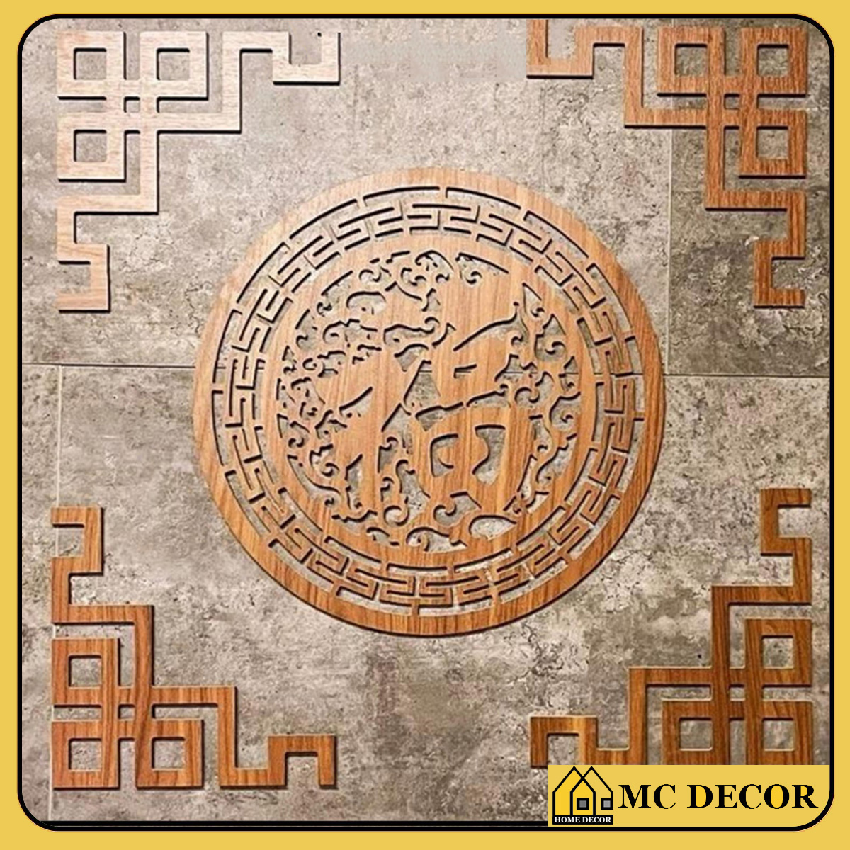 Hoa văn trang trí phòng thờ gỗ mdf thái lan chống ẩm màu cánh gián