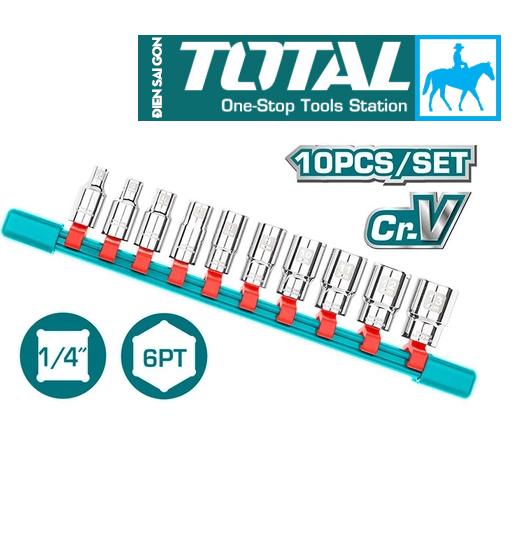 Cờ lê cần siết lực 2 chiều 1/4inch 158mm Total THT106146