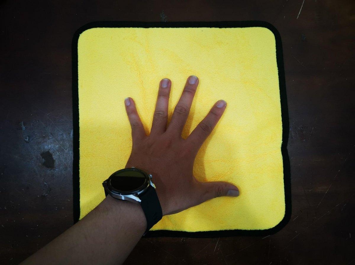 Khăn lau xe microfiber 2 lớp chuyên dụng vải bông mềm thấm hút cực tốt 30x30cm