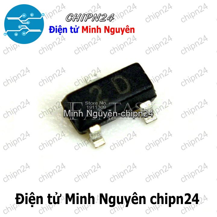 [10 con] (G3.2) Transistor Dán A92 (2D) SOT-23 PNP 500mA 300V (SMD) (KSP92 MMBTA92) - HH004296