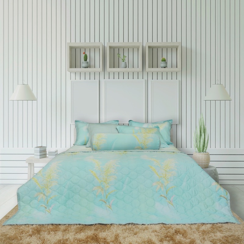 Bộ chăn drap gối Tencel Premium Hometex 5 món