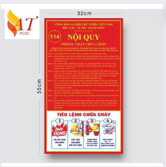Nội quy tiêu lệnh PCCC bằng mica