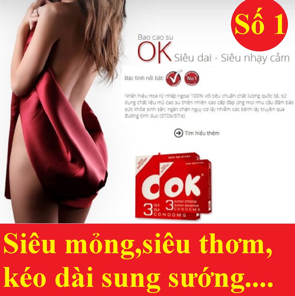 [tặng 10k] Bao cao su BCS OK siêu mỏng hàng cao cấp