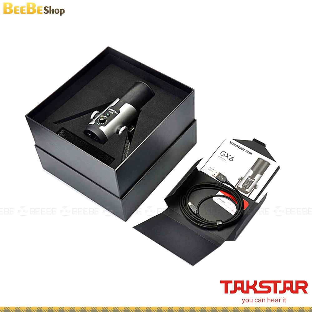 Takstar GX6 USB - Micro Thu Âm USB Cho Bình Luận Viên, Streamer, Game Thủ