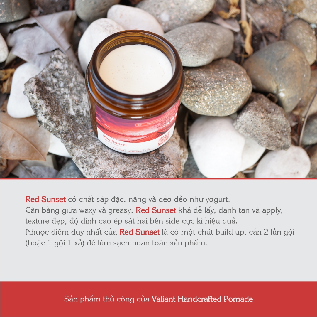 Sáp vuốt tóc Valiant - Red Sunset - Standard Pomade - 113g