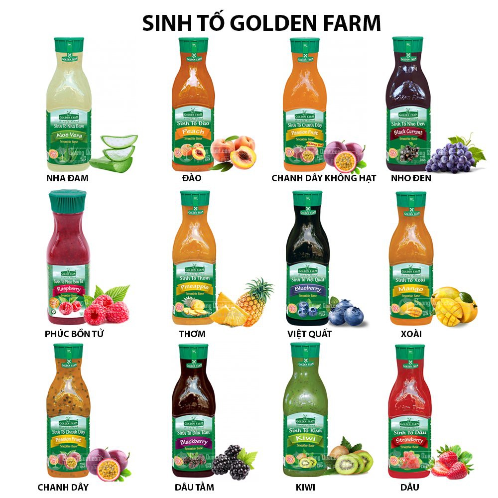 Sinh tố / MỨT golden farm MÃNG CẦU - chai 1 lít (1.2 kg)
