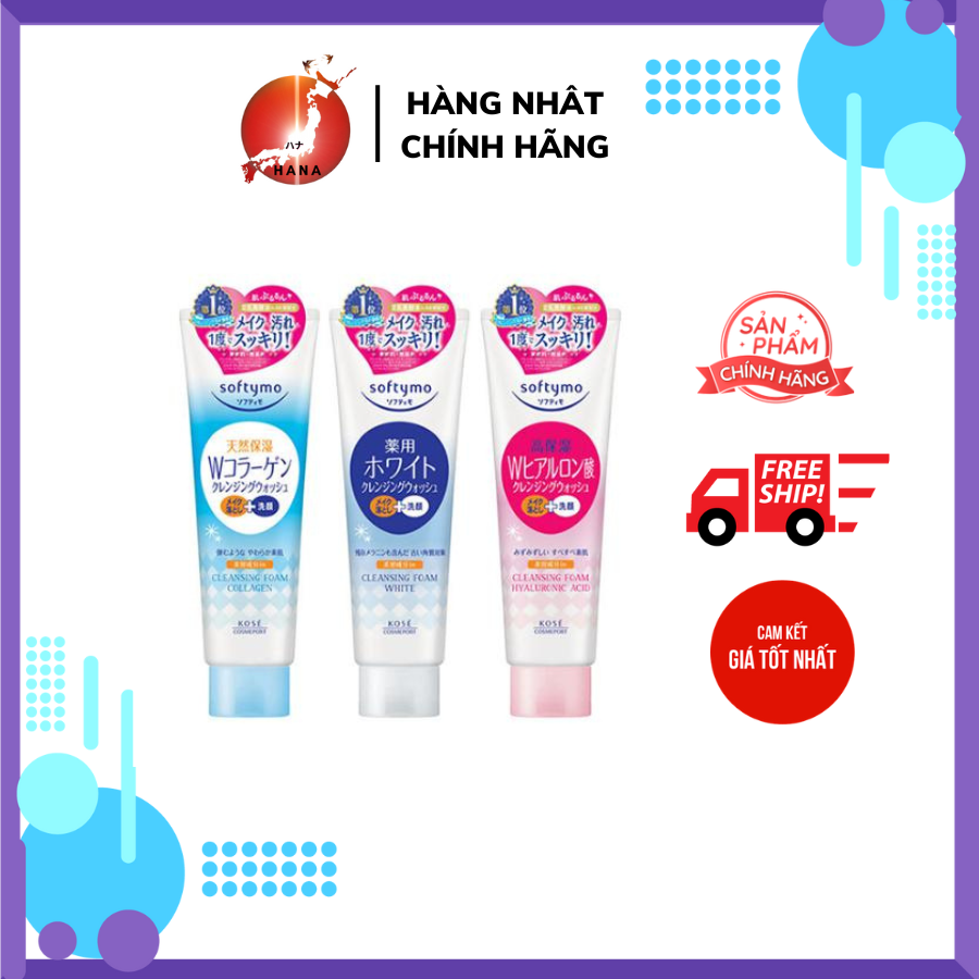Sữa rửa mặt Kose Softymo Nhật (phiên bản 220g)