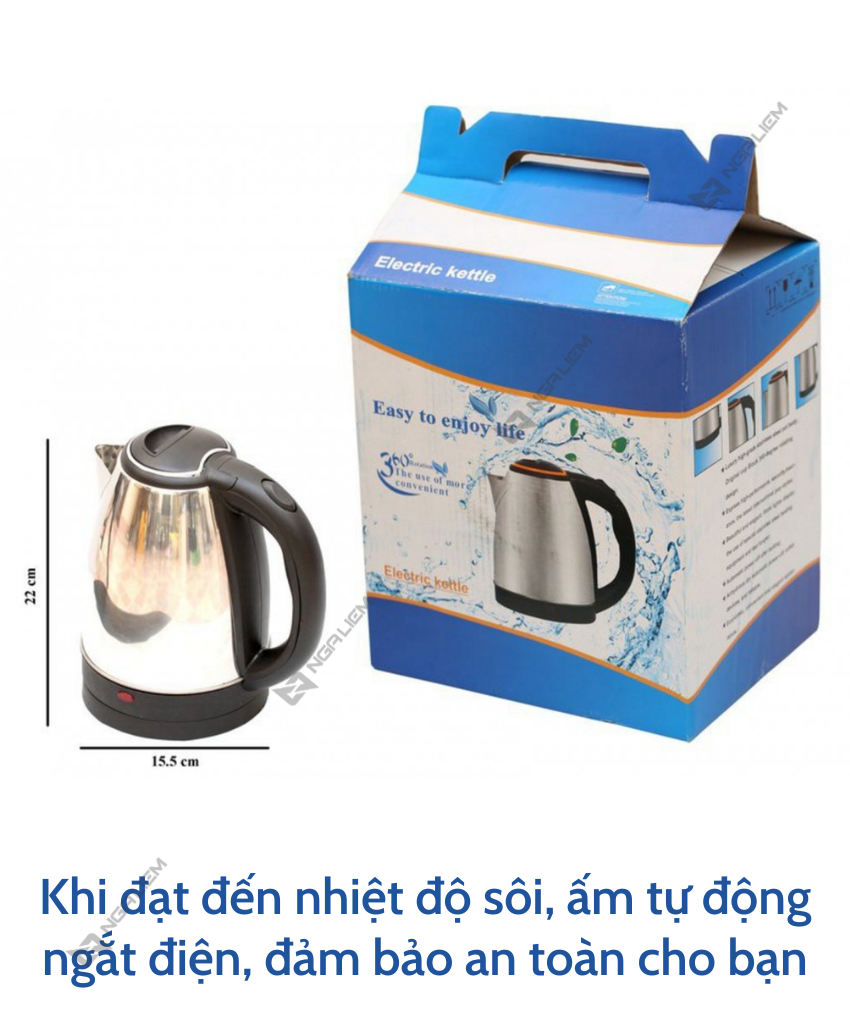 Ấm Siêu Tốc Đun Nước 1.8L Electric Kettle