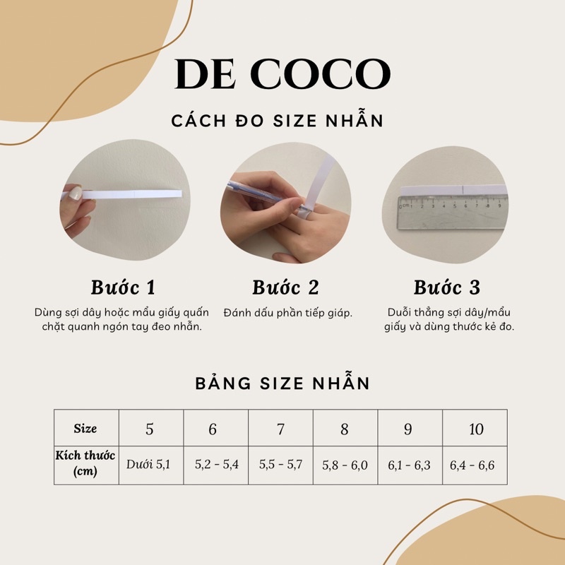 [KHÔNG ĐEN GỈ] Set vòng cổ và nhẫn Embrace De Coco (kèm hộp)
