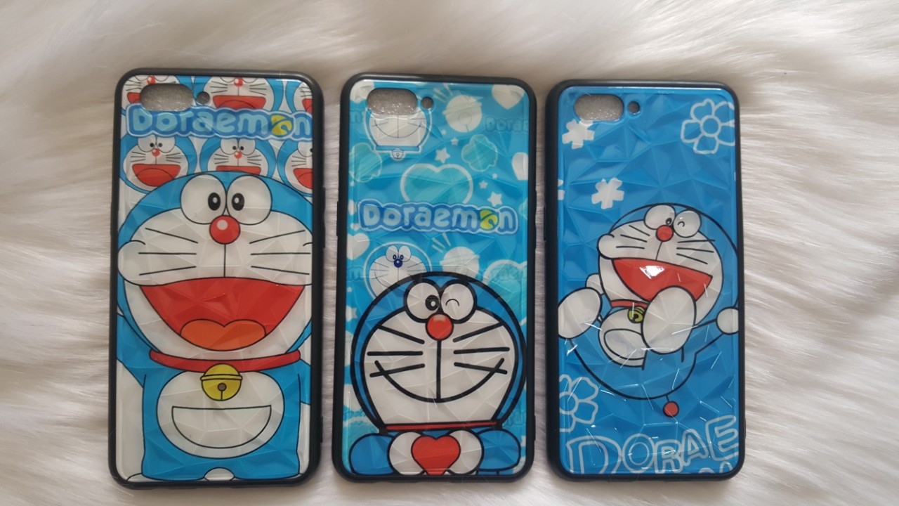 Ôp lưng 3D kim cuơng Doremon Oppo A3S/A5/Realme C1