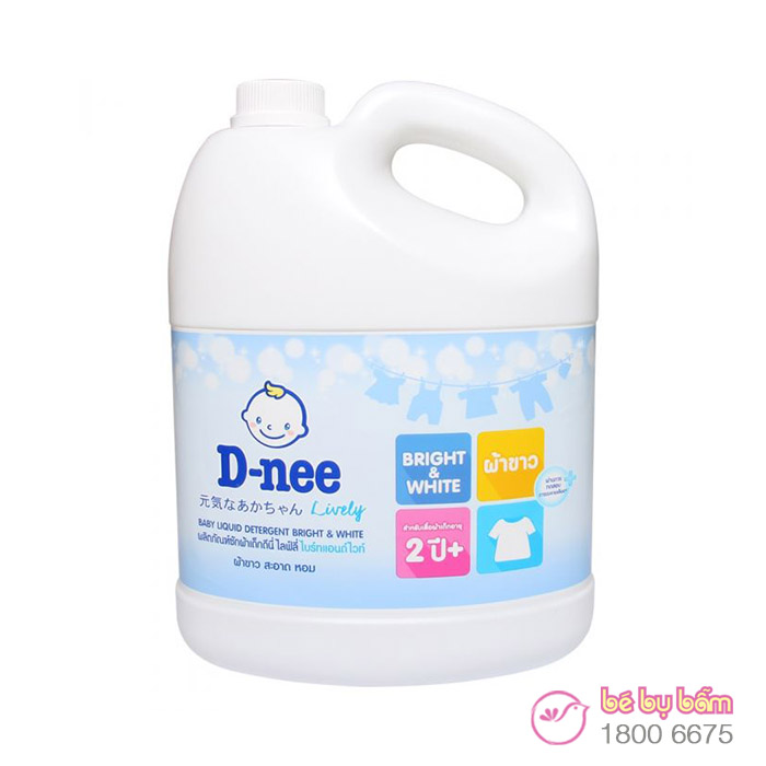 Nước giặt quần áo D-nee 3000ml Thái Lan (Màu Trắng)