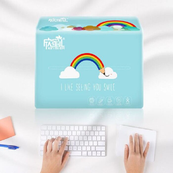 Combo 10 KHĂN GIẤY ĂN CẦU VỒNG LOẠI TỐT