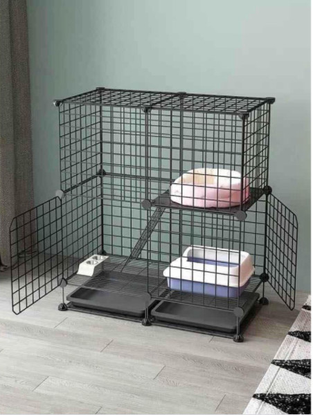 Combo chuồng Mèo 2 tầng - có chân , cầu thang - kích thước 72x37x82cm