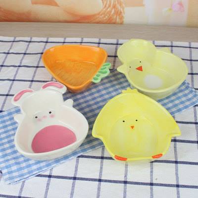 Bát ăn dặm gốm sứ cho bé hình thỏ, cà rốt, gà, vịt