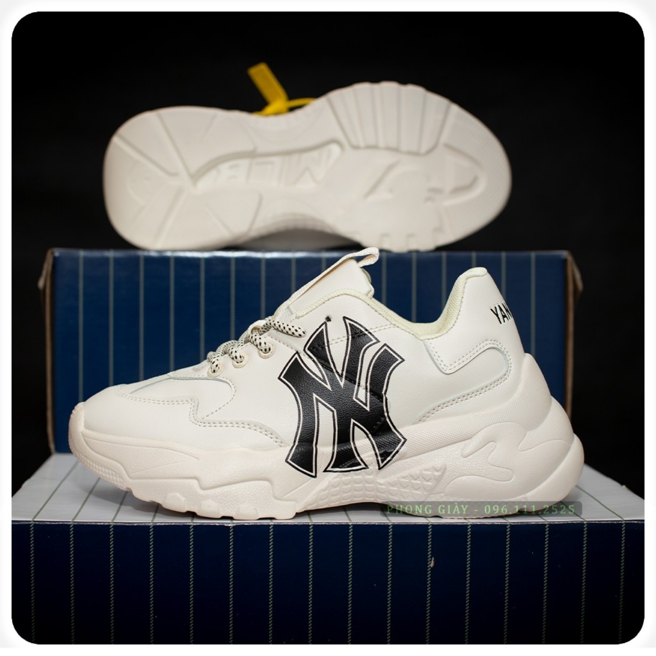 Giày MLB NY New York Yankees Sneakers 3ASHC101N50IVS  Deestorevn