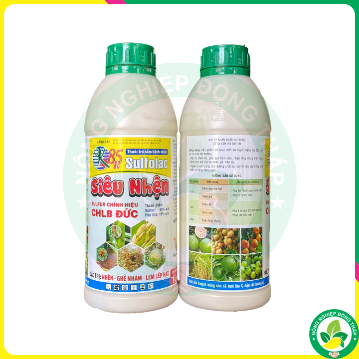 Thuốc Trừ Nấm Bệnh, Nhện OK-Sulfolac 85SC (Chai 1 lít)
