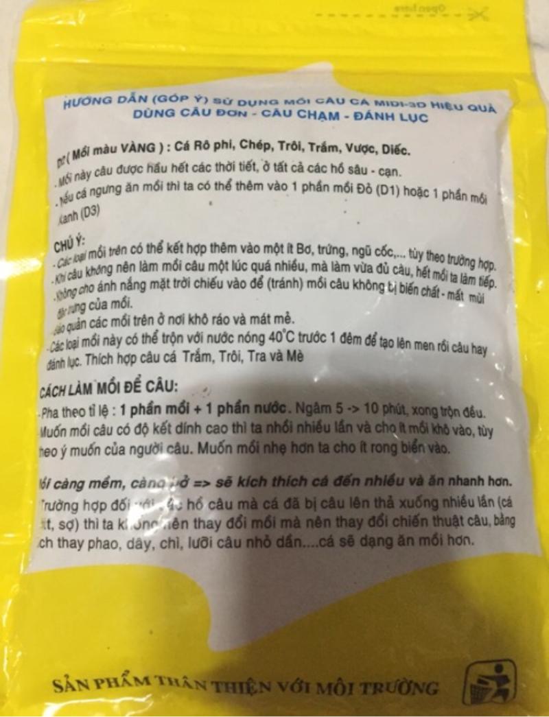 combo 1 gói mồi câu cá - cám Câu cá D2 (Đồ câu Ngọc Hải)